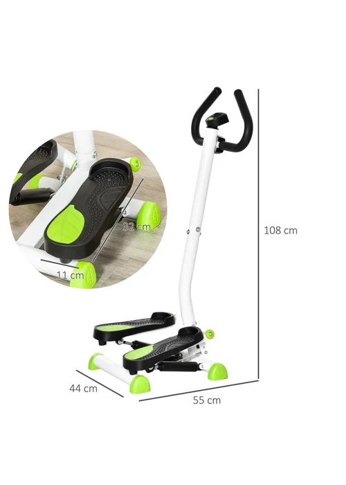 HOMCOM Twister Stepper Step Machine with LCD Screen White - One Size Image 3