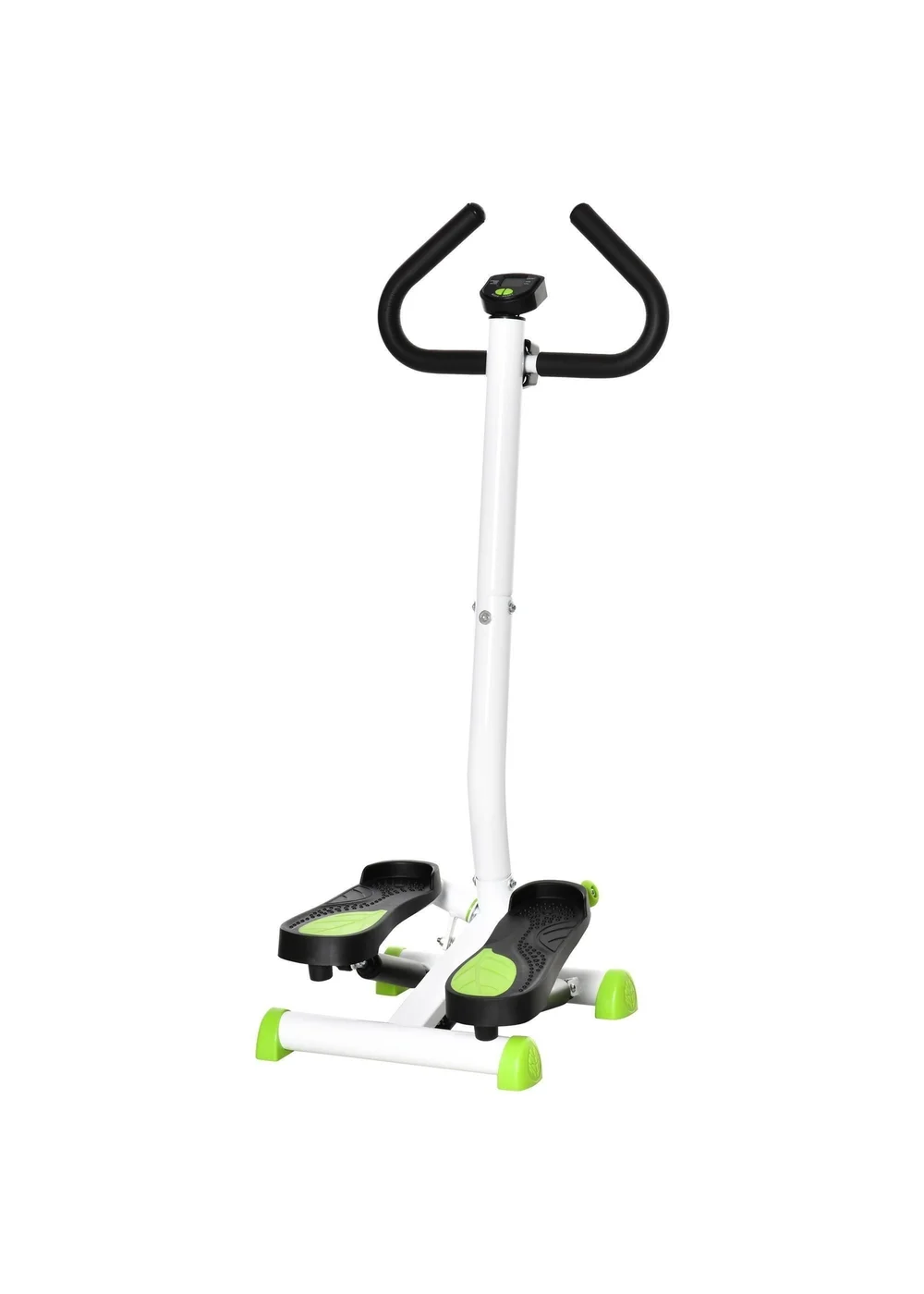 One Step Machine HOMCOM Twister Stepper Step Machine with LCD Screen White - One Size ...
