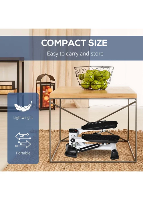 HOMCOM Portable Mini Stepper Step Machine for Home Gym Office Exercise Workout - One Size Image 5