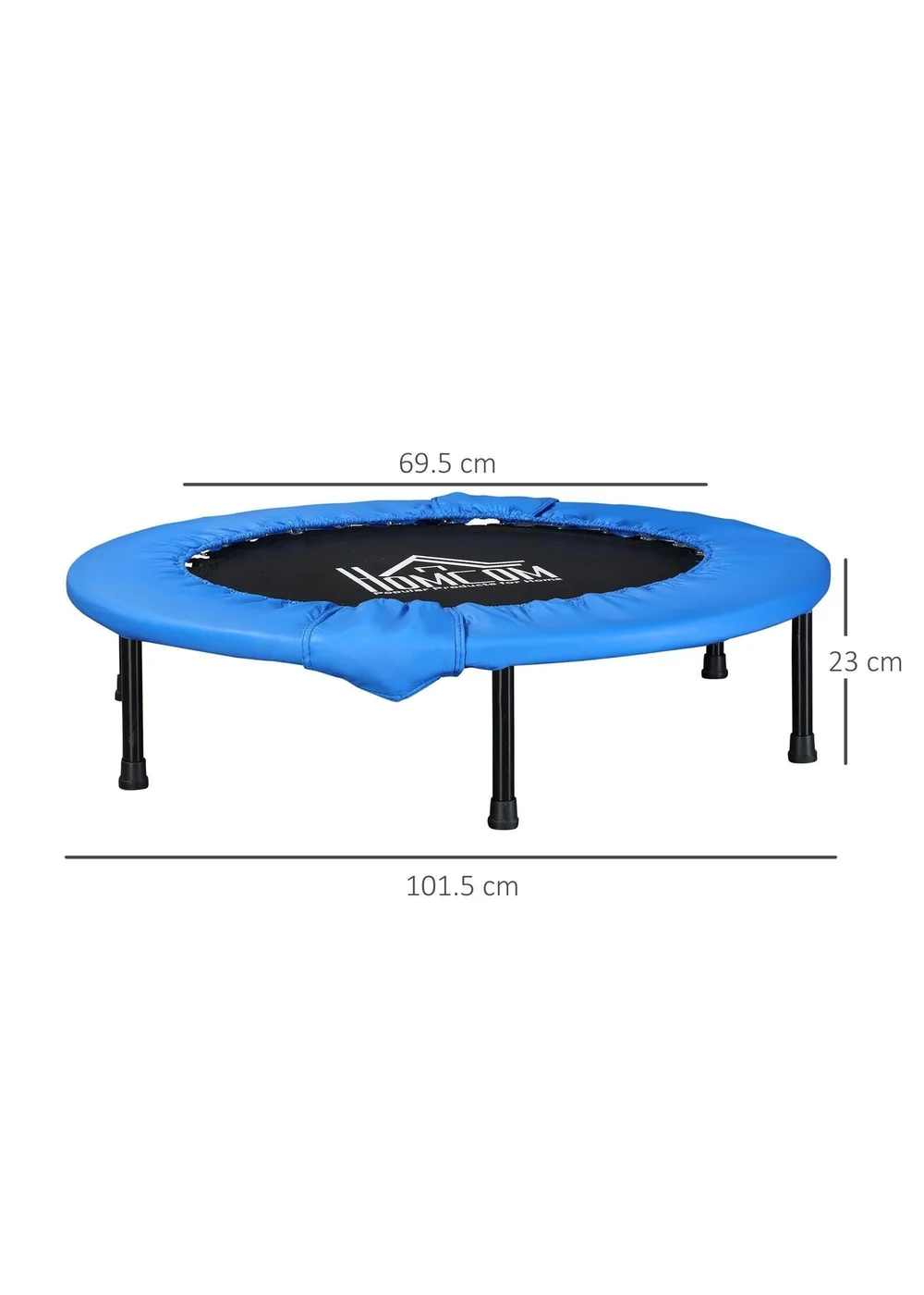 HOMCOM Fitness Trampoline Exercise Max Load Blue - One Size Image 3