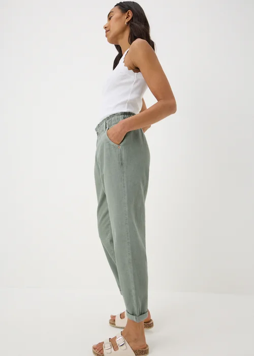 Paperbag sage green jeans - 8 Image 1