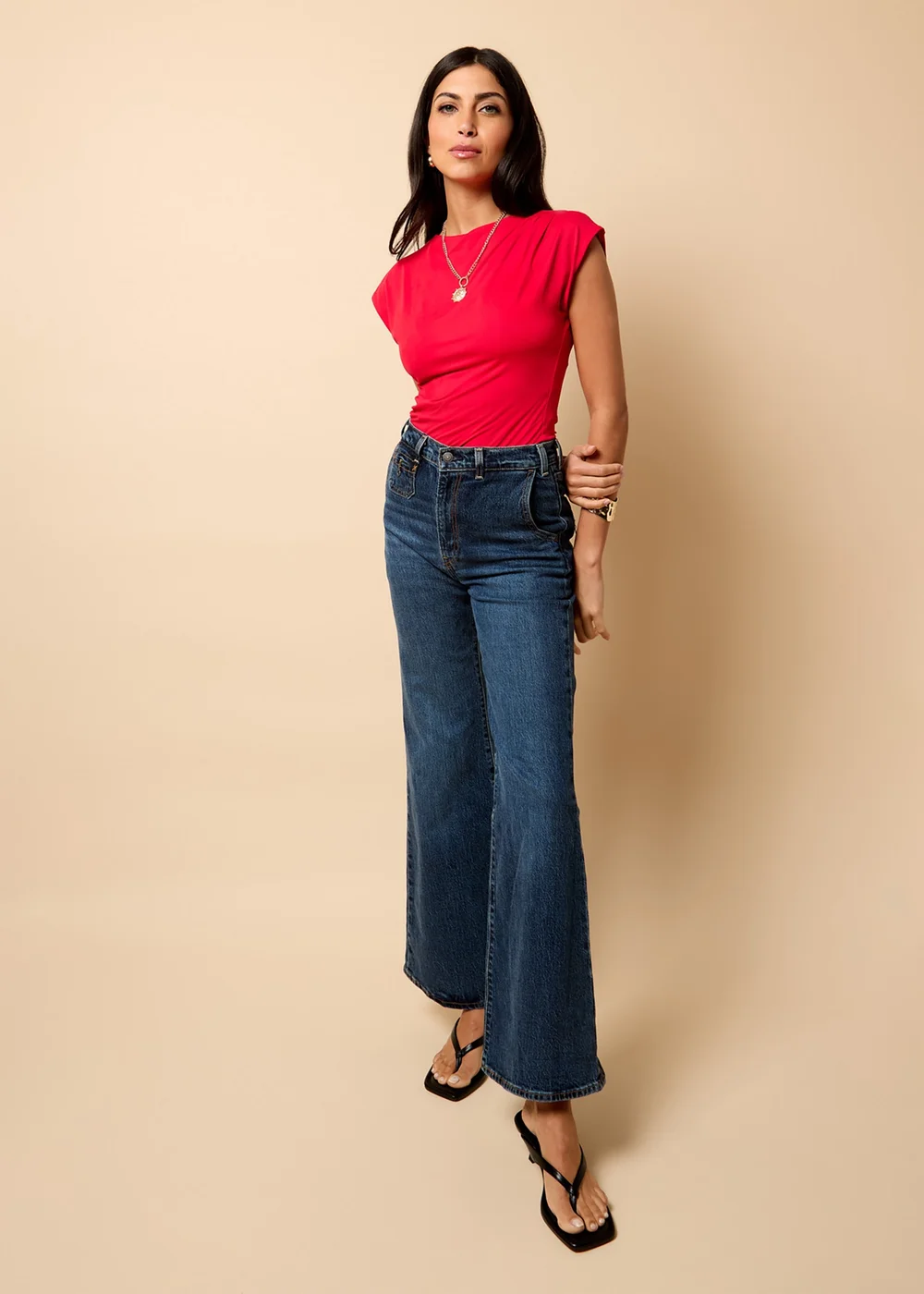 Little Mistress Red Ruched Top by Vicky Pattison - Size 8 Image 2