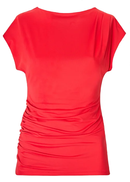 Little Mistress Red Ruched Top by Vicky Pattison - Size 8 Image 4