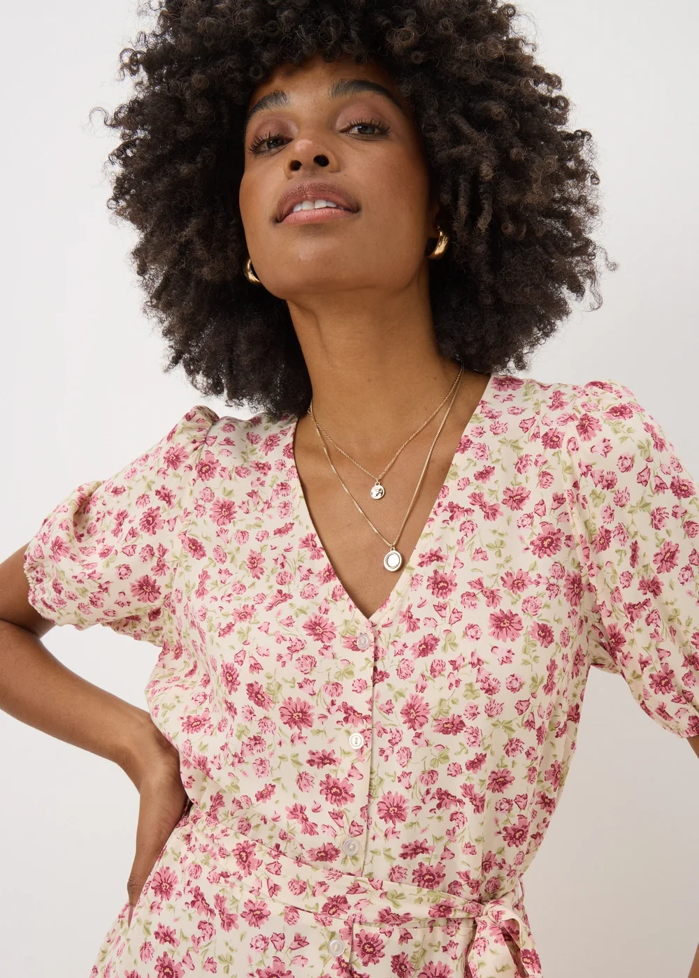 Pink Floral Jumpsuit - 8 Image 3