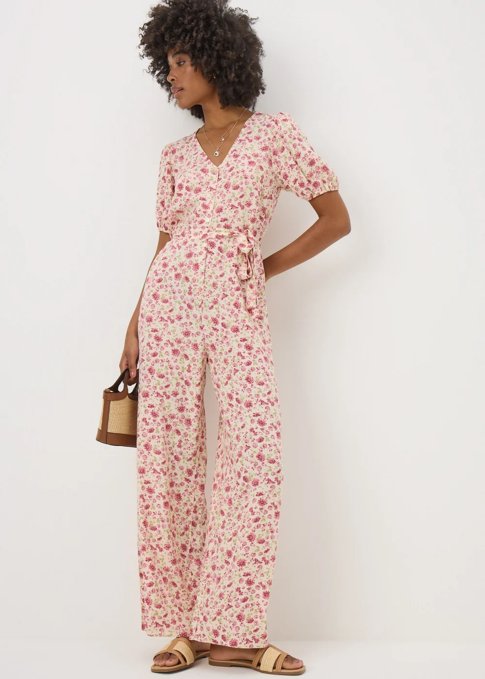 Pink Floral Jumpsuit - 8 Image 1