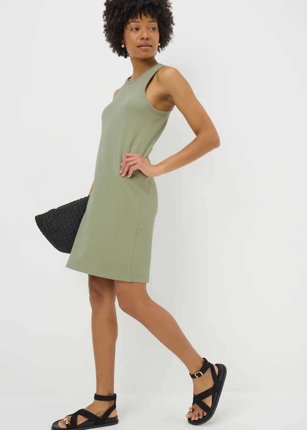 Green Mini Racer Dress - Size 8 | Matalan Green Mini Racer Dress - Size 8 | Matalan