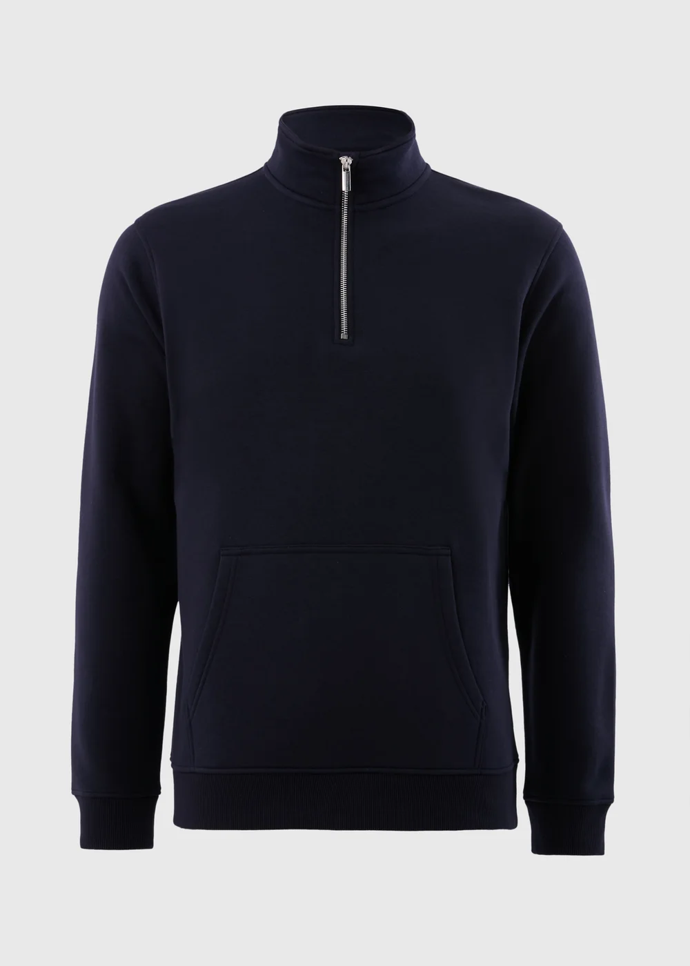 Navy Funnel 1/4 Zip Sweatshirt - S Image 4