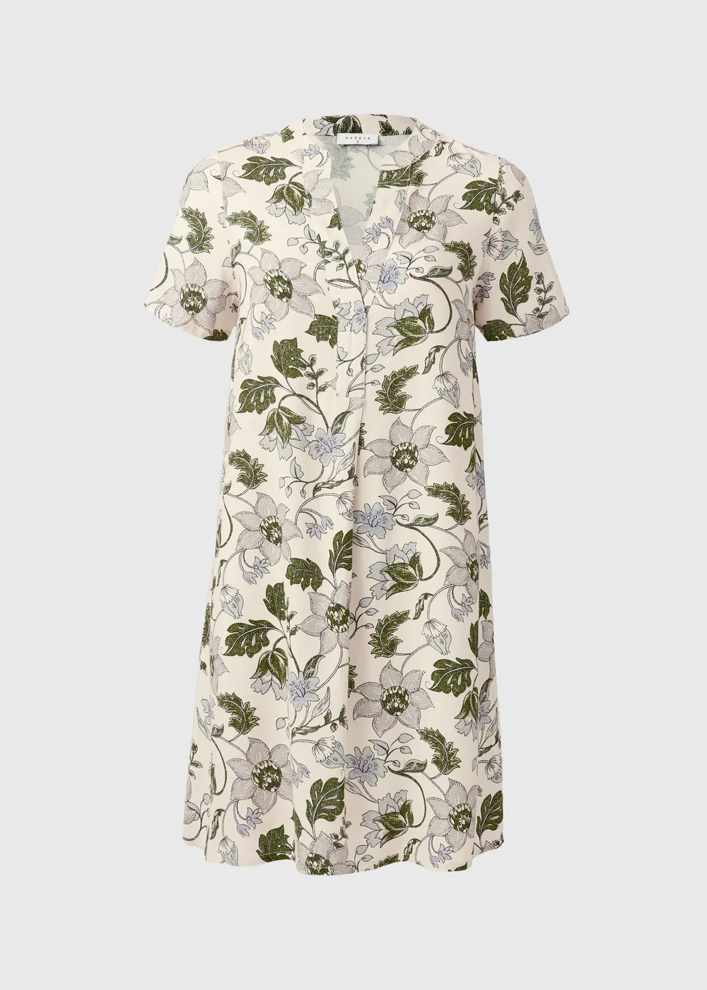 Blue Floral Popover Tunic Dress - 8 Image 2