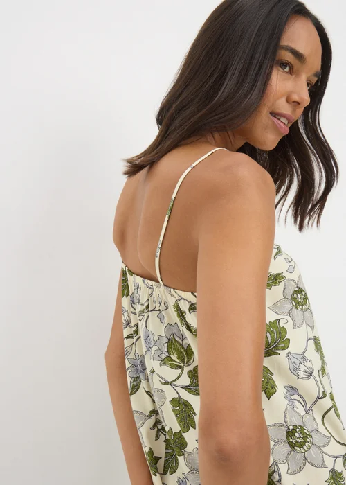 Cream Floral Mini Cami Dress - 8 Image 2
