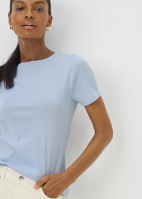Pale Blue Fitted T-Shirt - 8 Image 2