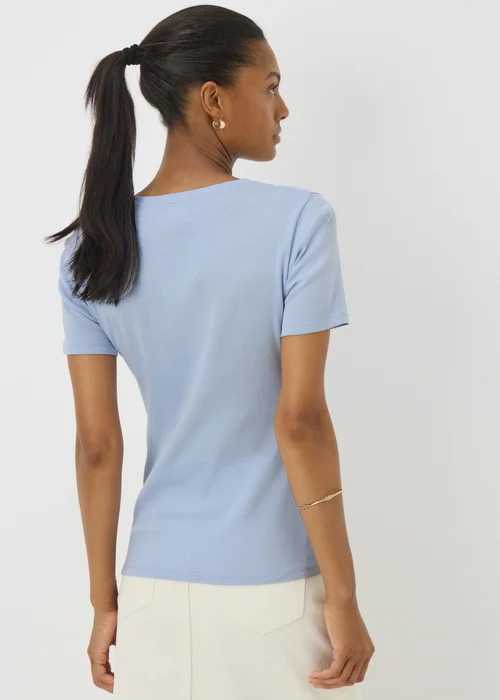 Pale Blue Fitted T-Shirt - 8 Image 3