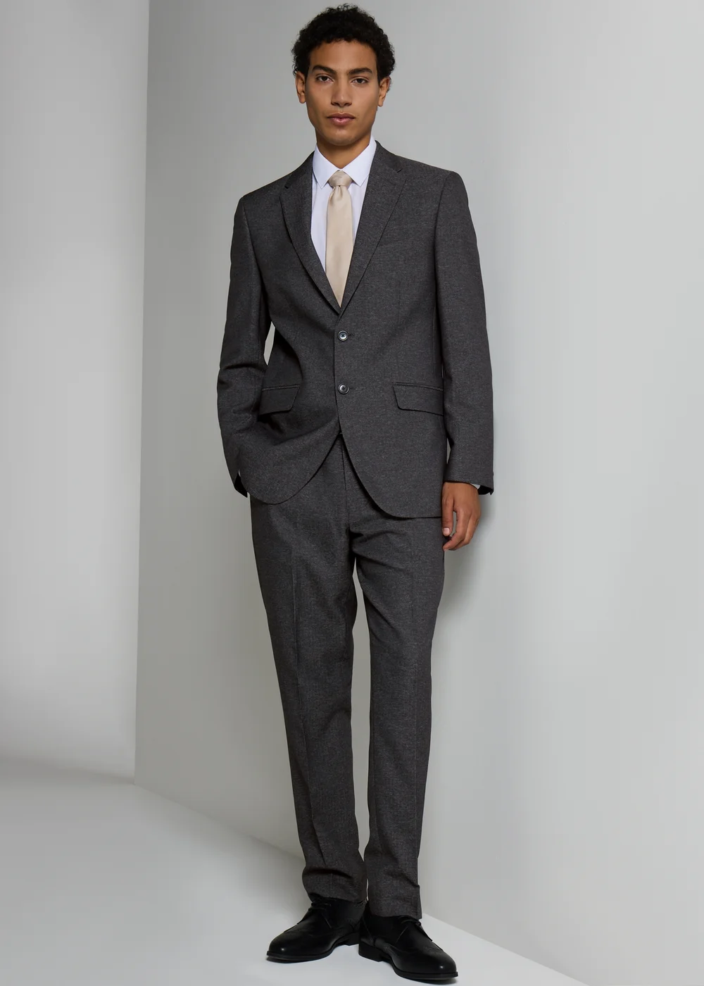 Taylor & Wirght Aston Charcoal Tailored Fit Trousers - 26 Waist 29 Leg Image 2