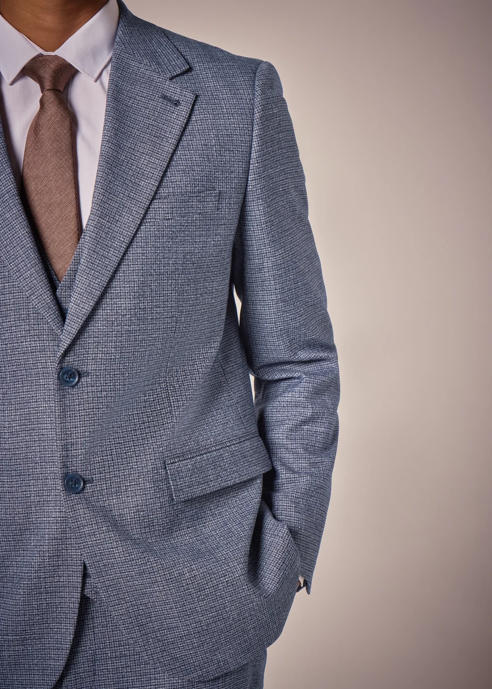 Taylor & Wright Burford Blue Slim Fit Jacket - 34 Chest Regular Image 3