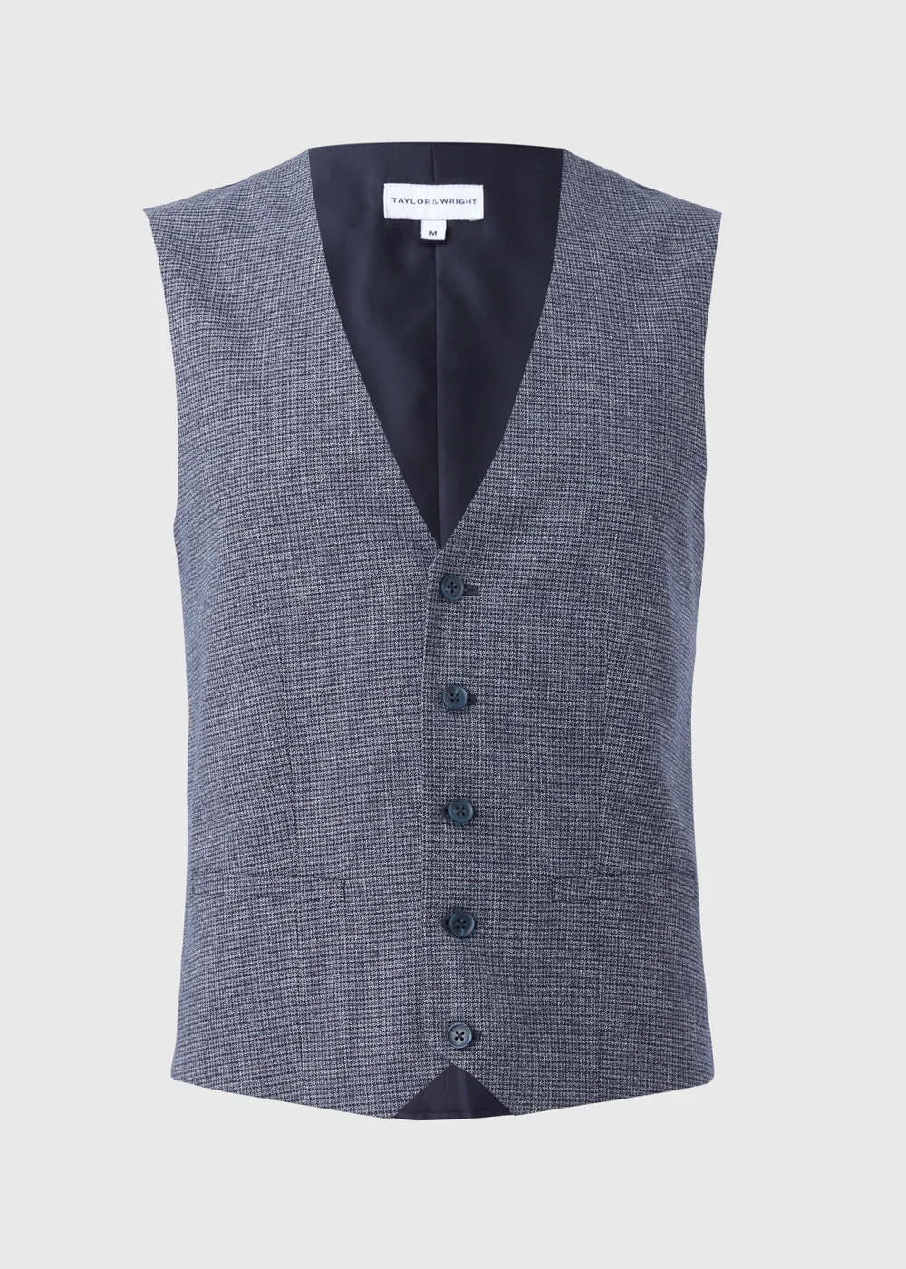 Taylor & Wright Burford Blue Waistcoat - Small Image 5