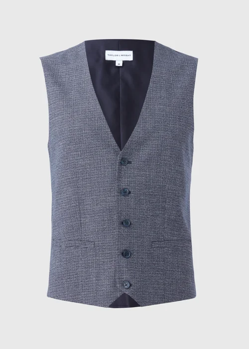 Taylor & Wright Burford Blue Waistcoat - Small Image 5
