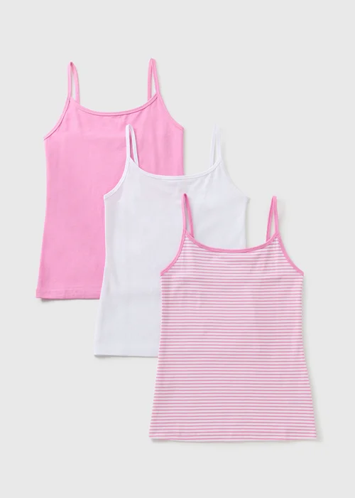 3 Pack Pink Cami Tops - 8 Image 2