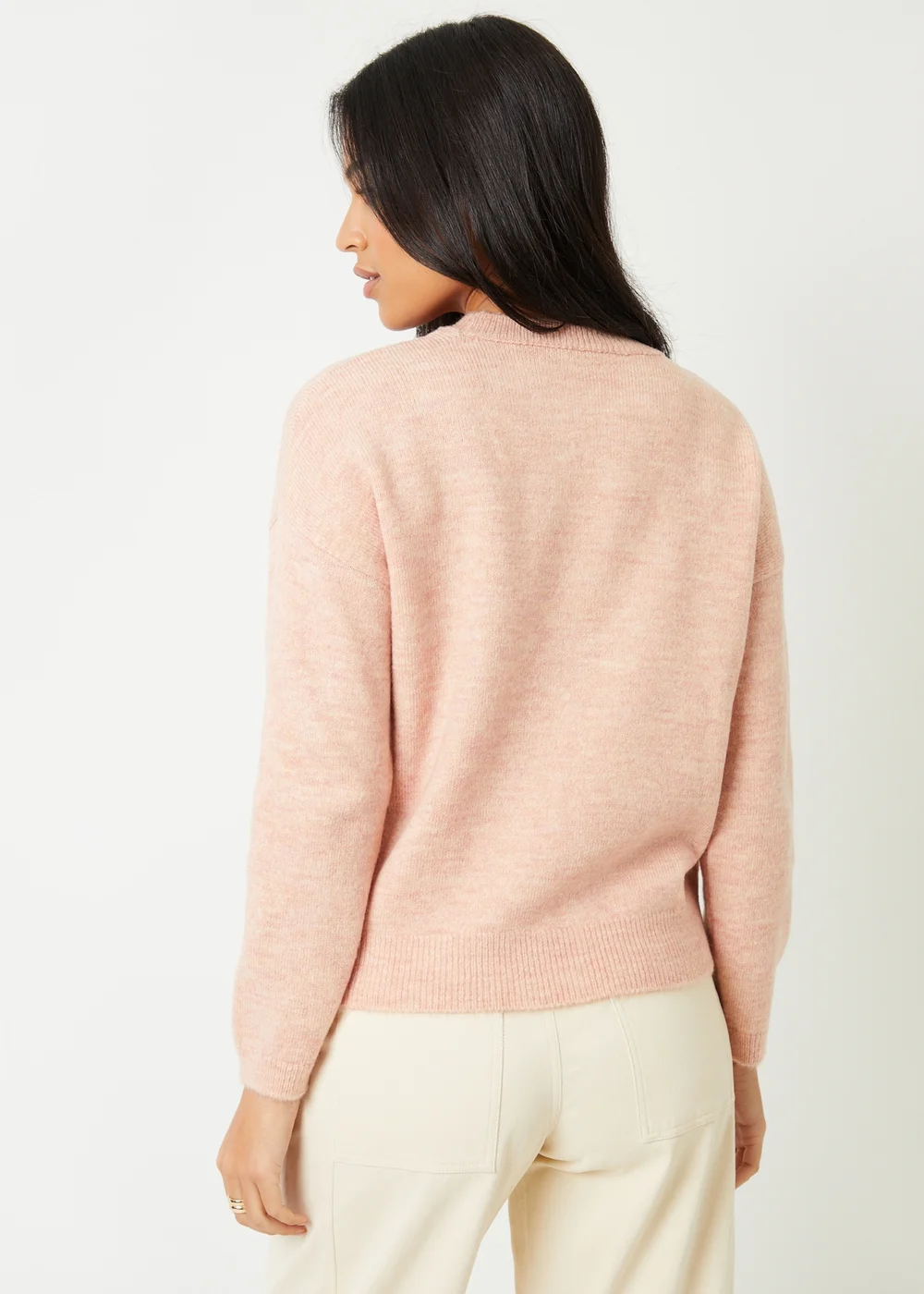 Threadbare Pink Bow Applique Knitted Jumper - 8 Image 2