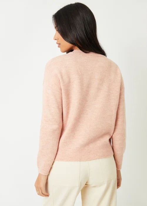 Threadbare Pink Bow Applique Knitted Jumper - 8 Image 2