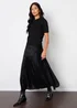 Threadbare Black Embellished Mesh Velvet Maxi Skirt - Size 12 Image 4
