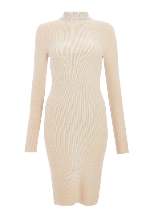 Quiz Stone Diamante Roll Neck Dress - S Image 4