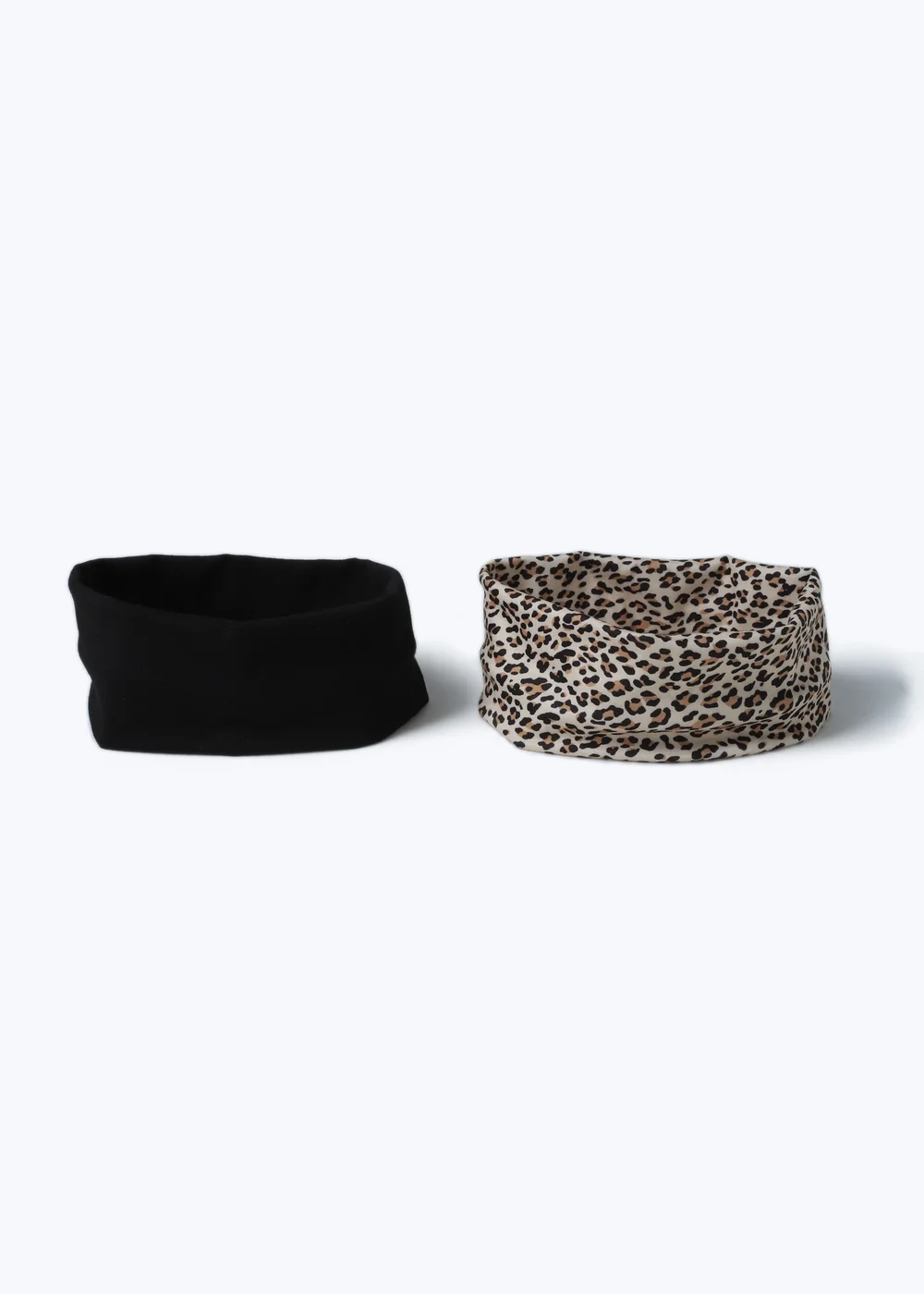 Muse 2 Pack Black & Animal Print Jersey Headband - One Size Image 1