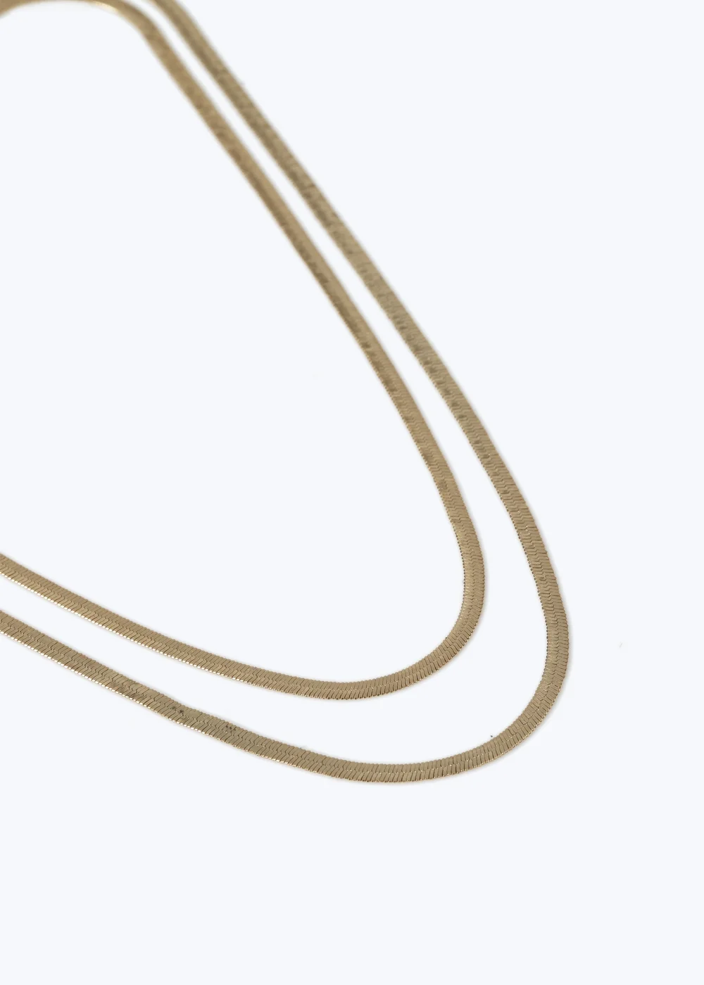 Muse Gold Double Snake Multirow Necklace - One Size Image 2