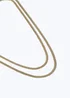 Muse Gold Double Snake Multirow Necklace - One Size Image 2