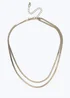 Muse Gold Double Snake Multirow Necklace - One Size Image 1