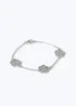 Muse Silver Flower Bracelet - One Size Image 2