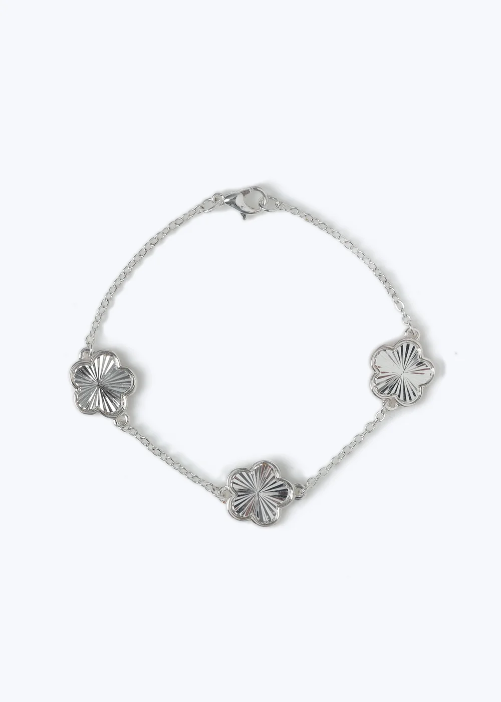 Muse Silver Flower Bracelet - One Size Image 1