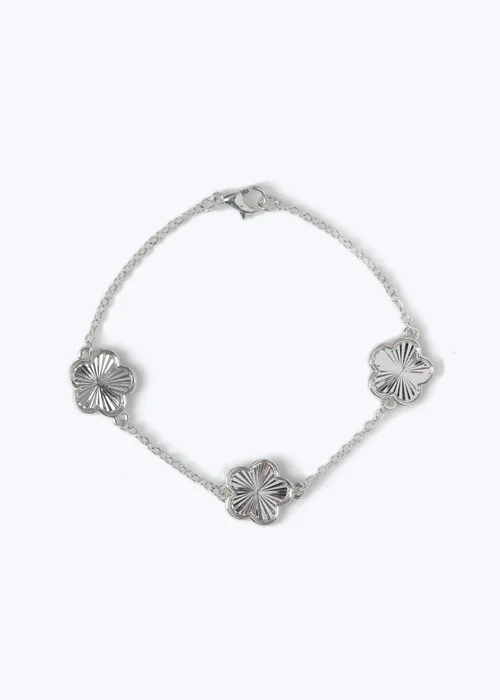 Muse Silver Flower Bracelet - One Size Image 1
