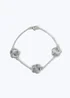 Muse Silver Flower Bracelet - One Size Image 1