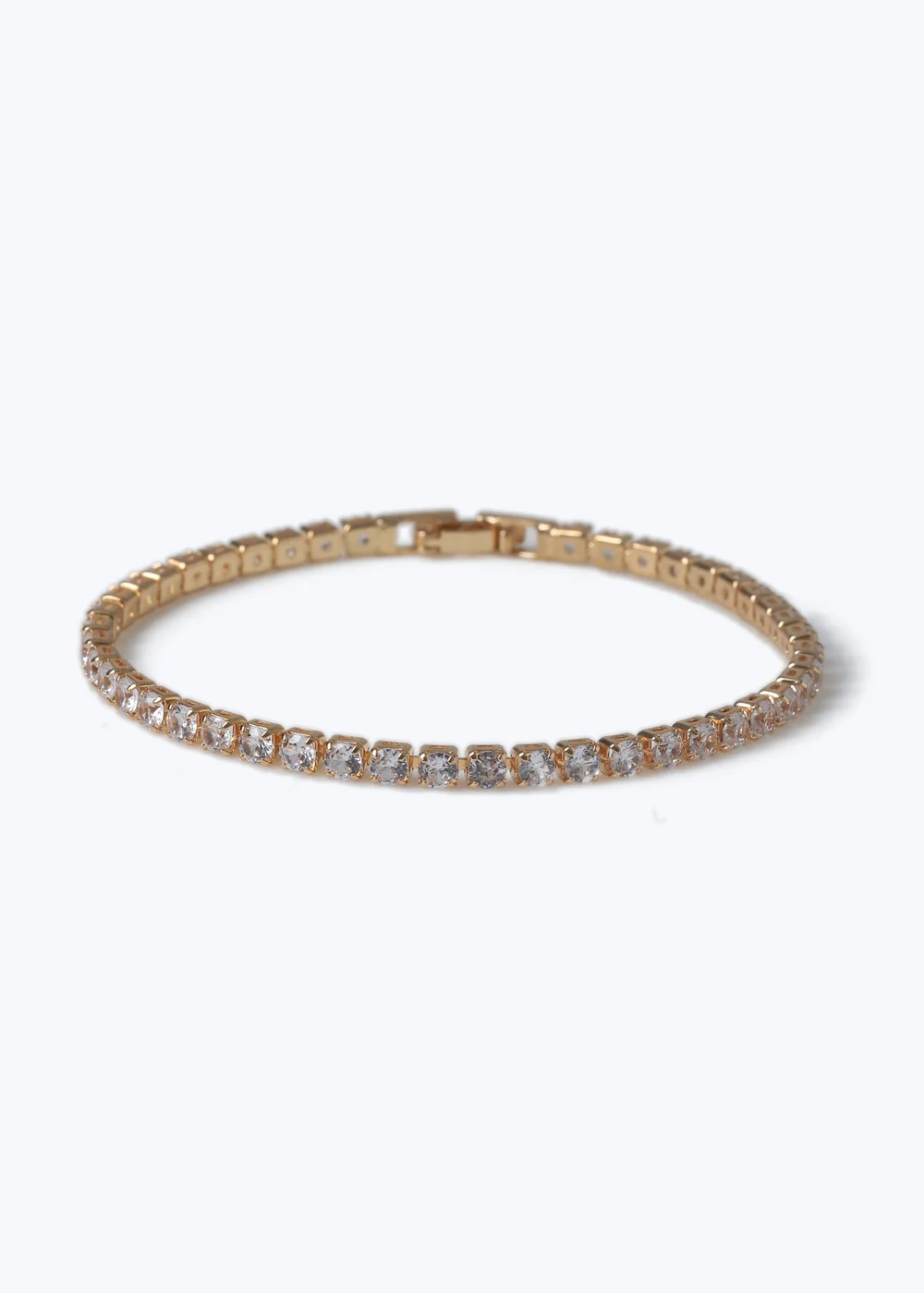 Muse Gold Cubic Zirconia Tennis Bracelet - One Size Image 2