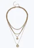 Muse Gold Coin Multirow Necklace - One Size Image 1