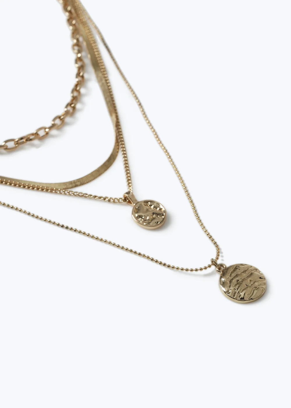 Muse Gold Coin Multirow Necklace - One Size Image 2