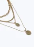 Muse Gold Coin Multirow Necklace - One Size Image 2