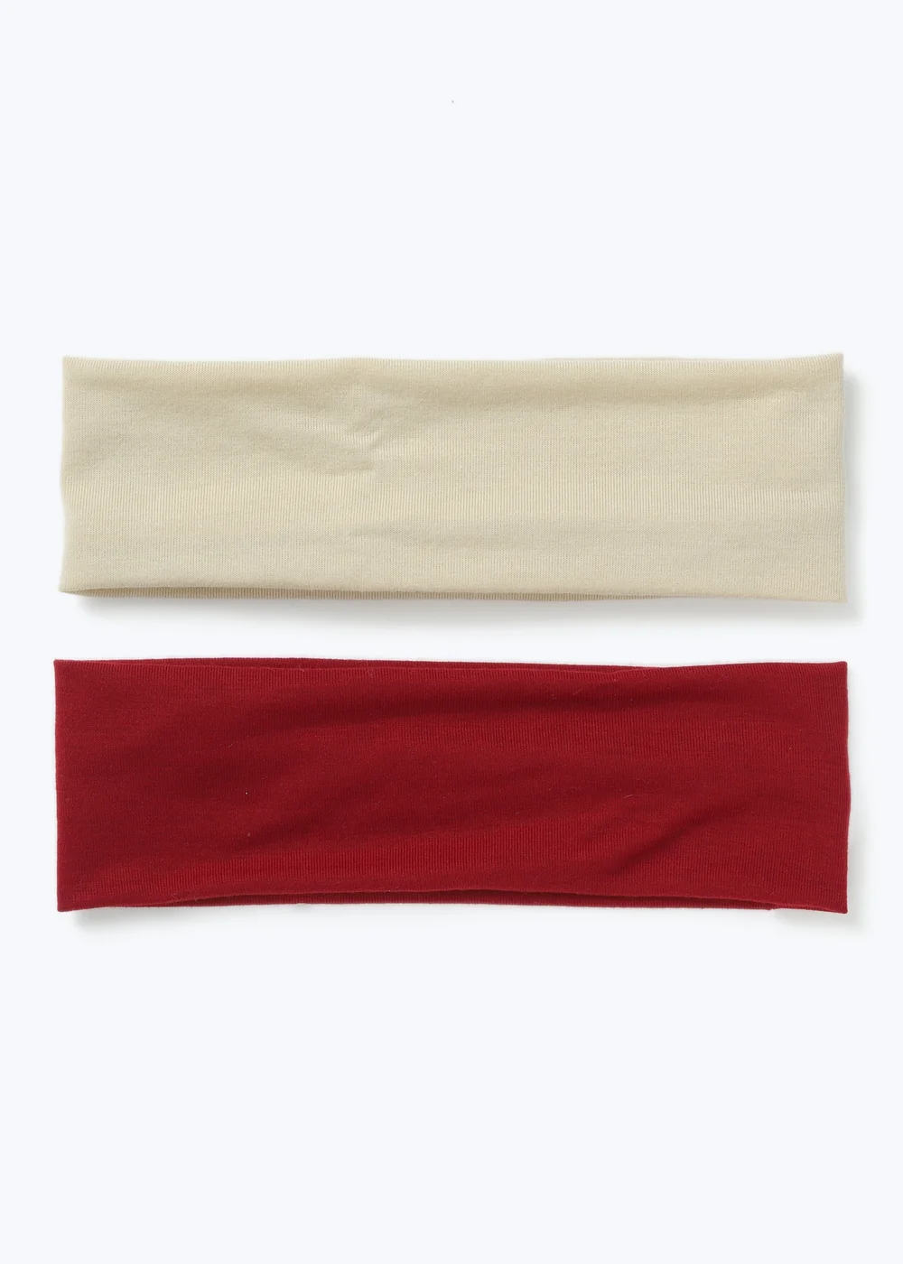 Muse 2 Pack Burgundy and Neutral Jersey Headband - One Size Image 1