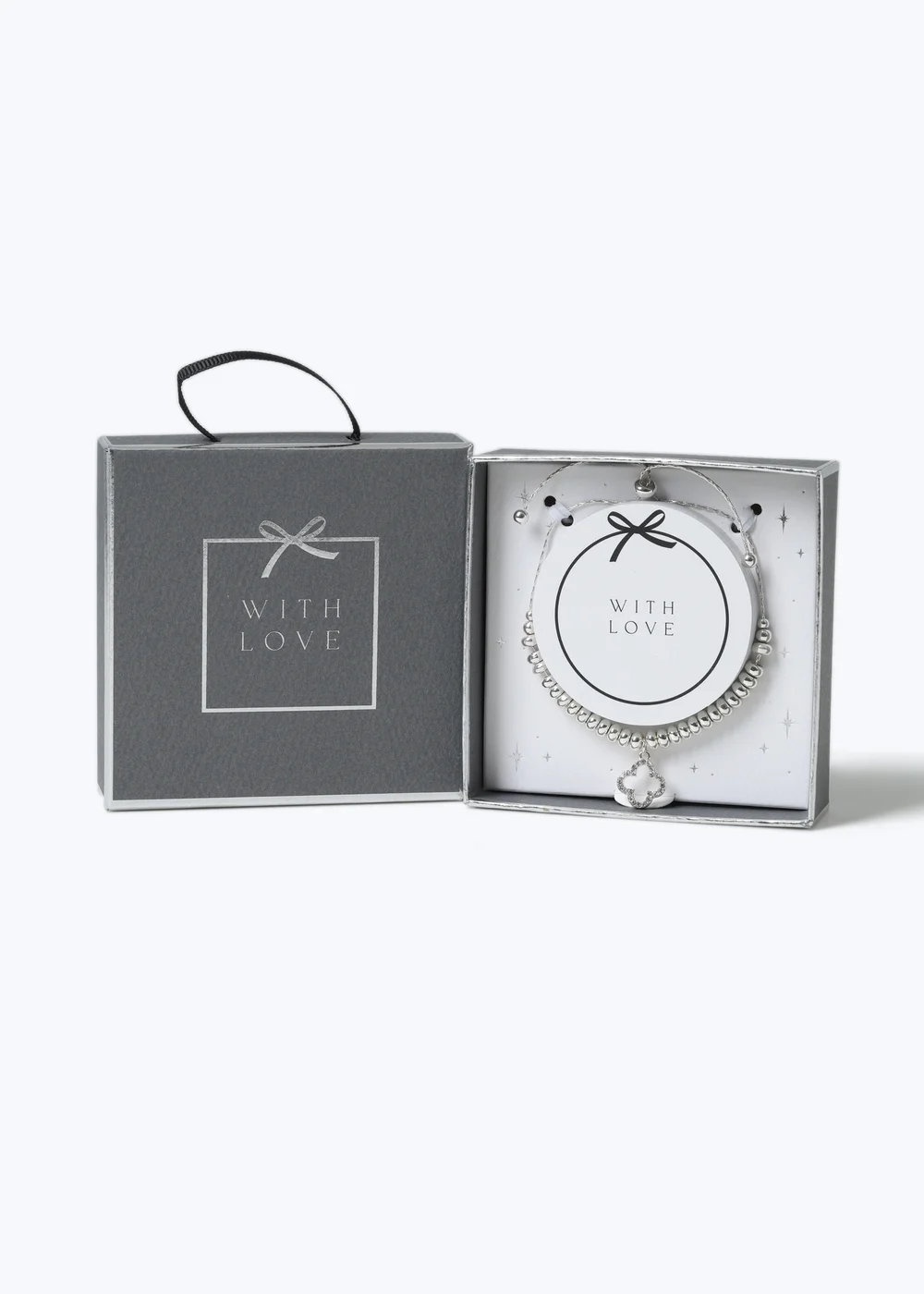 Muse Silver Gift Boxed Clover Bracelet - One Size Image 1