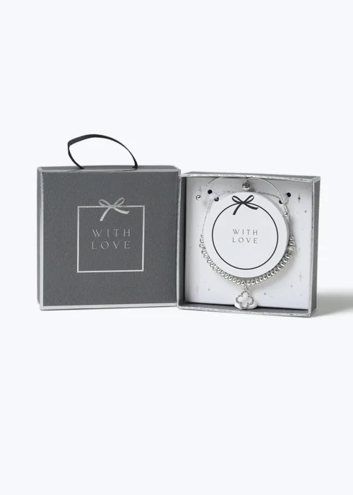 Muse Silver Gift Boxed Clover Bracelet - One Size Image 1