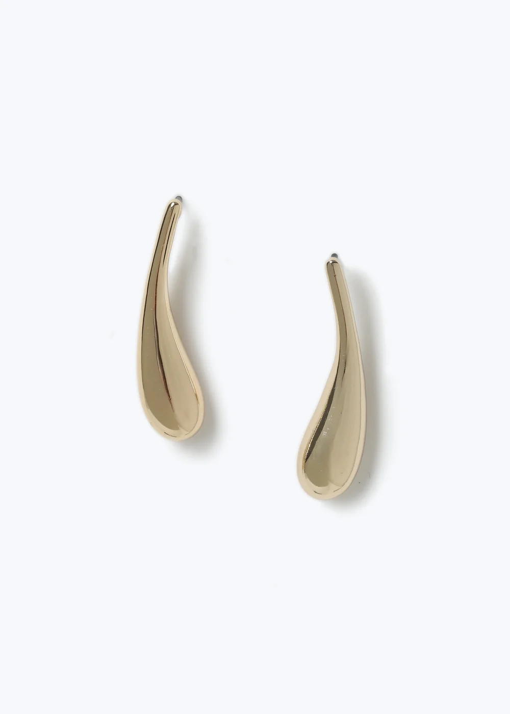 Muse Gold Elongated Teardrop Earrings - One Size Image 1