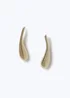 Muse Gold Elongated Teardrop Earrings - One Size Image 1