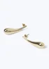 Muse Gold Elongated Teardrop Earrings - One Size Image 2