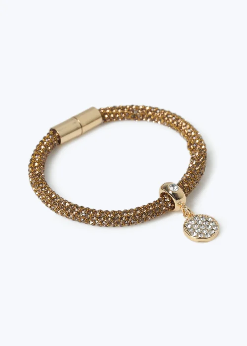 Muse Bronze Rhinestone Jelly Bracelet - One Size Image 2