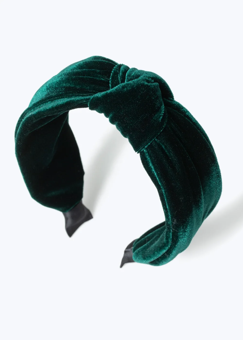 Muse Green Knot Velvet Headband - One Size Image 2