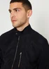 Threadbare Black Faux Suede Racer Jacket - L Image 3
