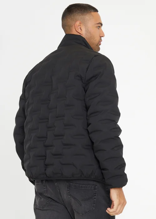 Threadbare Black Quilted Funnel Neck Padded Jacket - S Image 2