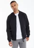 Threadbare Black Utility Pocket Bomber Jacket - S Image 1