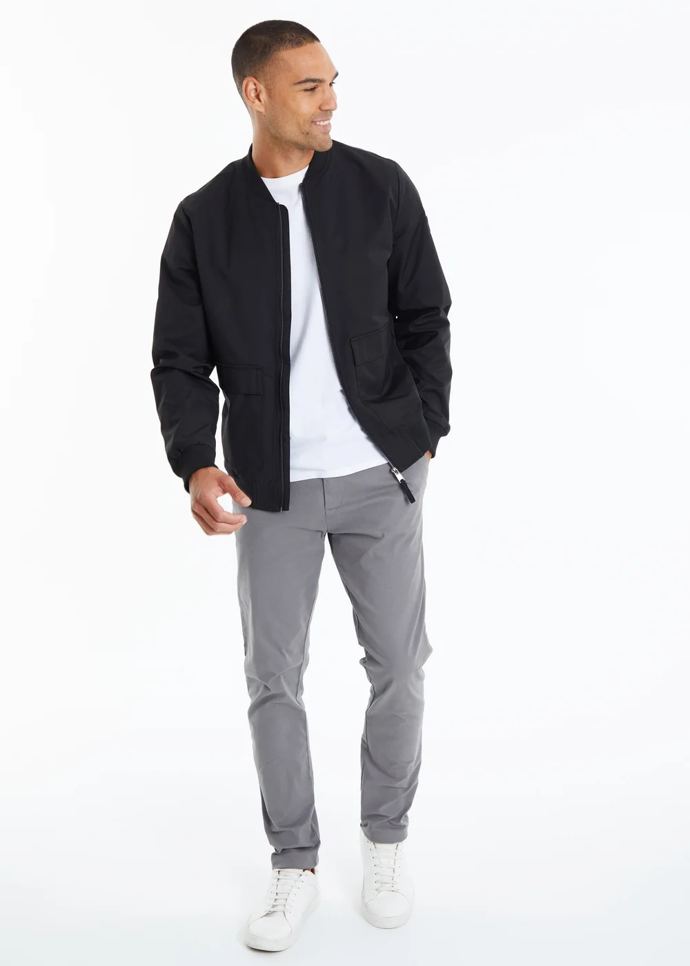 Threadbare Black Utility Pocket Bomber Jacket - S Image 4