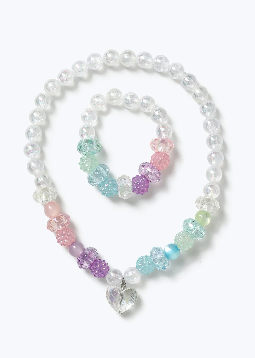 Muse Multicolour Pearl Heart Jewellery Set - One Size Image 1
