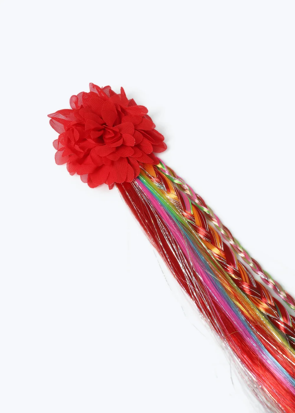 Muse Multicolour Rainbow Fake Hair Clip - One Size Image 2